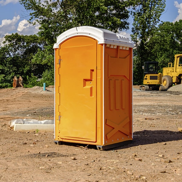 how often are the porta potties cleaned and serviced during a rental period in Clarks Hill